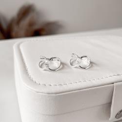 Anel largo com zircônia navete