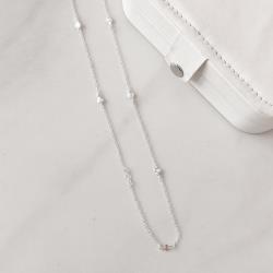 Colar entremeios corações liso e com vinco 5mm 60cm