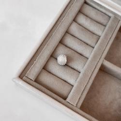 Berloque separador cravejado cristal 10mm