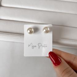 Brinco pérola redonda 10mm