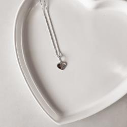 Colar pingente coração letra X 45cm