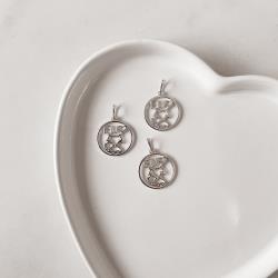 Pingente eu amo gato 17mm