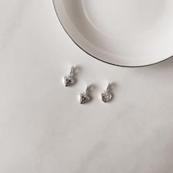 Pingente coração desenho estrela 9mm