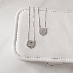 Escapulário medalha dupla face sol, mar, sal e onda v15 60cm