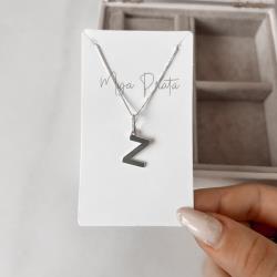 Colar pingente letra Z 45cm