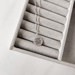 Colar pingente medalha Salmo 23:1 envelhecido 15mm 45cm