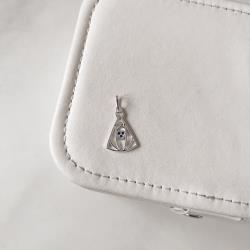 Pingente Nsa. Sra. Aparecida detalhe cravejado 20mm