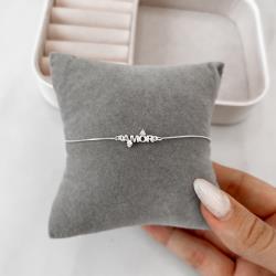 Pulseira entremeio amor detalhe zircônias