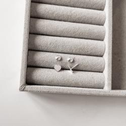 Brinco infantil coração 6mm tarraxa baby