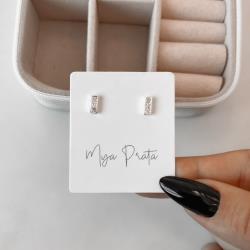 Brinco palito cravejado 7mm