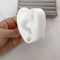 Brinco meia pérola 5mm