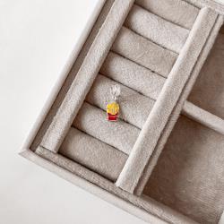 Berloque pingente fries 12mm resina