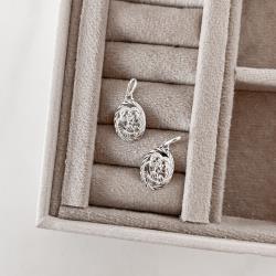 Pingente medalha oval Sagrada Família 18mm