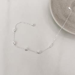 Tornozeleira entremeio zircônias ovais 6mm