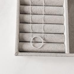 Colar entremeio círculo vazado cravejado 20mm 40+5cm