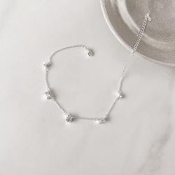 Tornozeleira entremeios zircônias quadrada, retangular e redonda