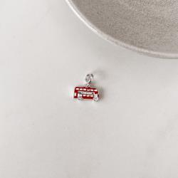 Berloque pingente ônibus London resina 15mm