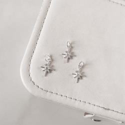 Pingente estrela detalhe zircônia 12mm