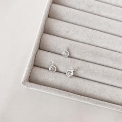 Pingente zircônia redonda embutida 6mm