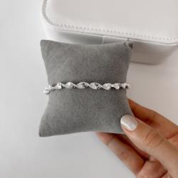 Pulseira corrente laminada torcida 5.5 20cm