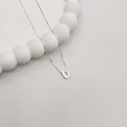 Colar letra D 9mm 45cm