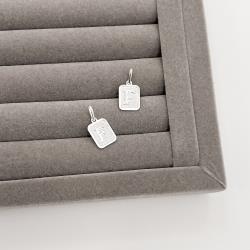 Pingente placa letra F 12mm 