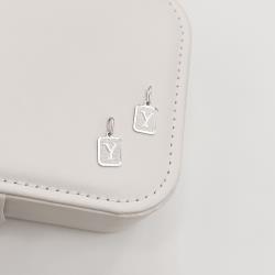 Pingente placa letra Y 12mm 