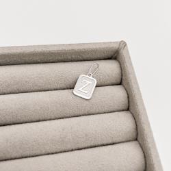 Pingente placa letra Z 12mm 