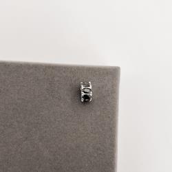 Berloque separador zircônias ovais ônix 11mm