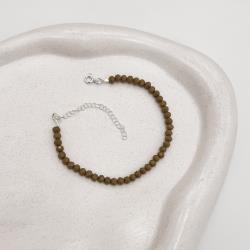 Pulseira cristal nude 4mm 16cm com alongadora