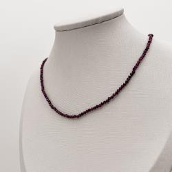 Choker zircônia redonda facetada roxo 2mm