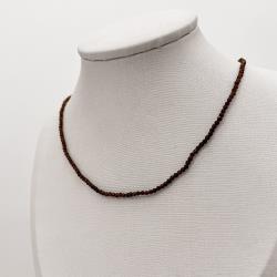 Choker cristal marrom 2mm com alongadora