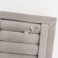 Piercing haste olho cravejado 7mm