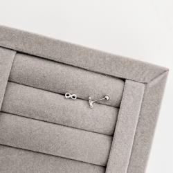 Piercing haste infinito detalhe cravejado direito 6mm