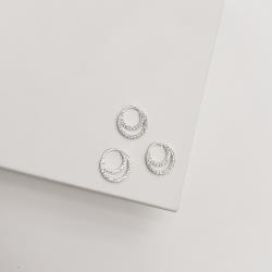 Piercing argola duas voltas cravejadas 11mm