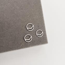 Piercing argola detalhe fio bolinhas 11mm