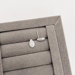 Brinco gota cravejada 12mm