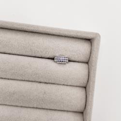 Berloque separador triplo cravejado lilás 10mm