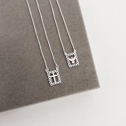 Escapulário medalhas trançadas cruz e Espírito Santo com zircônia v15 60cm