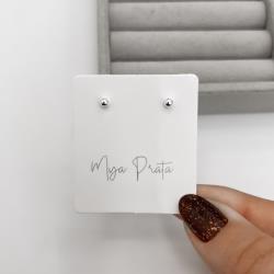 Brinco infantil bola 3mm tarraxa baby