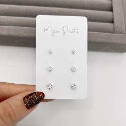 Trio zircônias estrela 3, 4 e 5mm