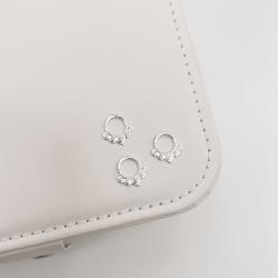 Piercing argola rendada zircônias 7mm trava orelha esquerda