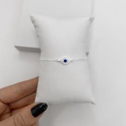 Pulseira entremeio olho grego cravejado 12mm