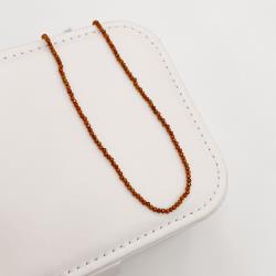 Choker zircônia redonda facetada laranja 2mm