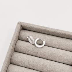 Argola click 11mm frente e interior cravejado duplo