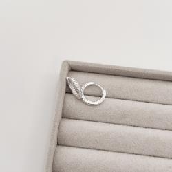 Argola click 15mm frente e interior cravejado duplo