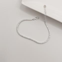 Pulseira Riviera cristal 2mm 15,5cm com alongadora