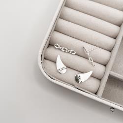 Brinco ear cuff correntes tarraxa