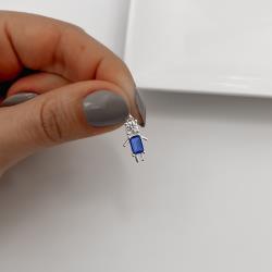 Pingente menino zircônia azul marinho 15mm