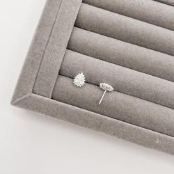 Brinco zircônia gota com cravejado 10mm